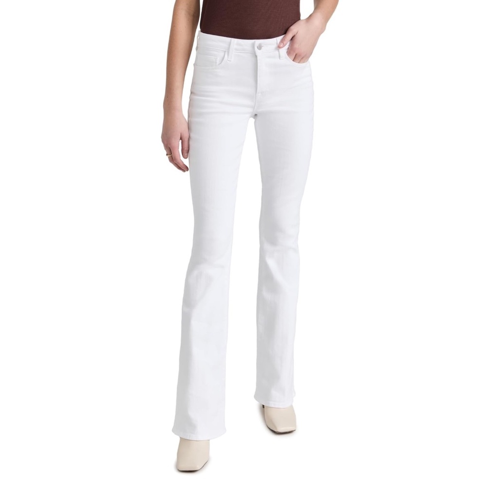 L'AGENCE Crisp White Wide Leg Jeans